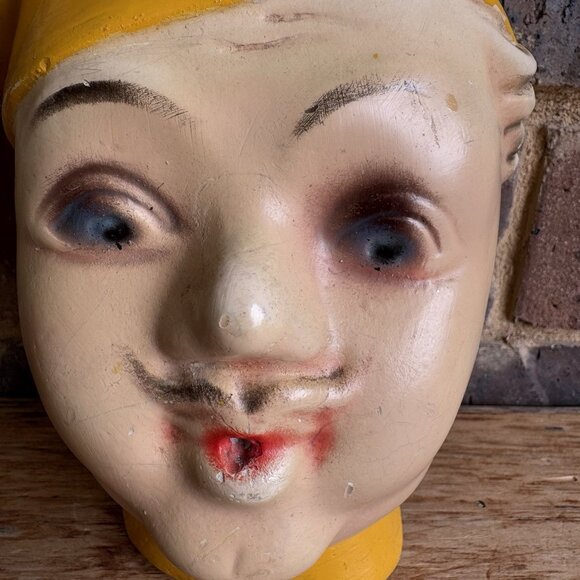 1940's Chalkware CHEF String Holder Dispenser - Picture 4 of 12